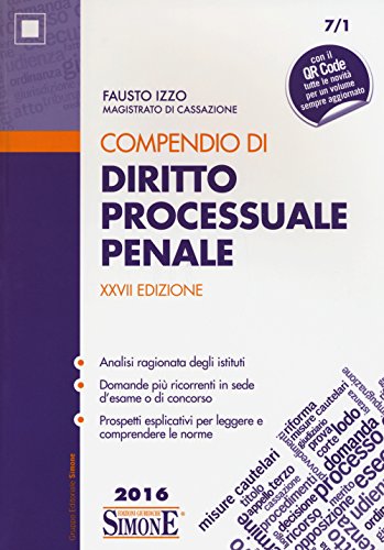 9788891409348: Compendio di diritto processuale penale