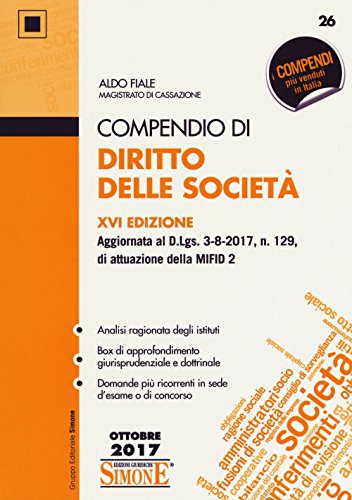 Beispielbild fr Compendio di diritto delle societ. Con Estensione online zum Verkauf von medimops
