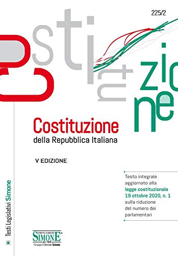 Beispielbild fr Costituzione della Repubblica Italiana. Testo integrale aggiornato alla legge costituzionale 19 ottobre 2020, n. 1 sulla riduzione del numero dei parlamentari. Ediz. minor zum Verkauf von medimops