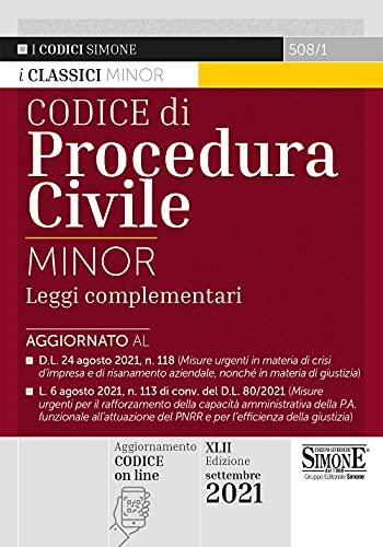 Beispielbild fr Codice Civile E Di Procedura Civile. Leggi Complementari. Ediz. Minor zum Verkauf von medimops