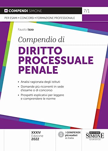 9788891431721: Compendio di diritto processuale penale