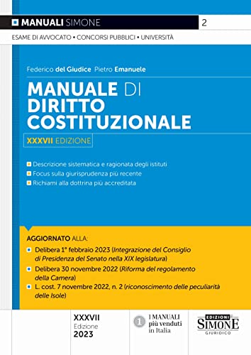 9788891436160: Manuale di diritto costituzionale (Manuali)