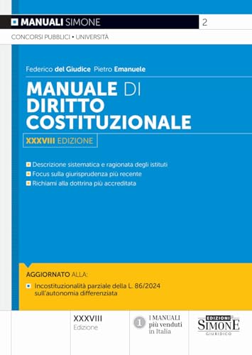 9788891441492: Manuale di Diritto Costituzionale (Manuali)
