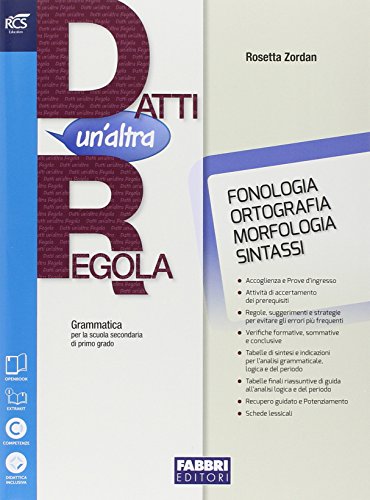 9788891508294: Datti un'altra regola. Morfologia + Quaderno + Prove ingresso + card OpenBook Morfologia. Secondaria prima grado