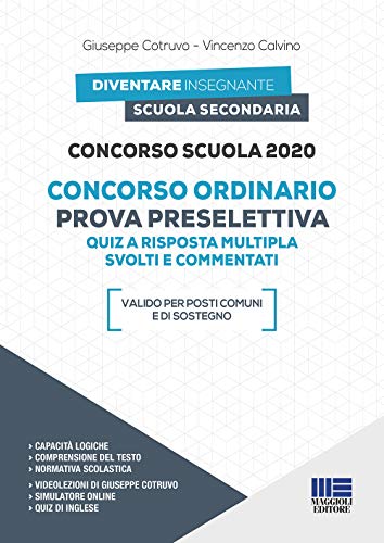 Beispielbild fr Concorso ordinario scuola second.presel." zum Verkauf von Buchpark