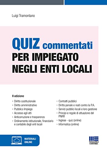 Beispielbild fr Quiz commentati per impiegato negli enti locali. Con espansione online zum Verkauf von medimops