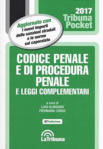 9788893172318: Codice penale e di procedura penale e leggi complementari (Tribuna pocket)