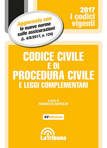 9788893173964: Codice civile e di procedura civile e leggi complementari (I codici vigenti)
