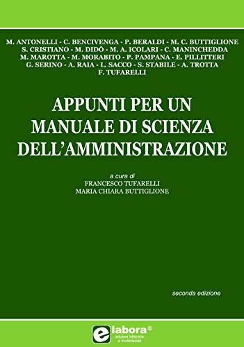 9788895485157: Appunti per un manuale di scienza dell'amministrazione