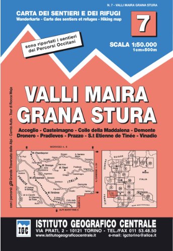 Stock image for IGC Italien 1 50 000 Wanderkarte 7 Maira Grana Stura for sale by PBShop.store US