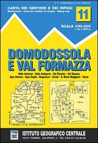 9788896455111: Carta n. 11. Domodossola e val Formazza 1:50.000. Carta dei sentieri e dei rifugi