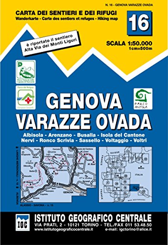 Stock image for IGC Italien 1 : 50 000 Wanderkarte 16 Genova Varazze Ovada for sale by medimops