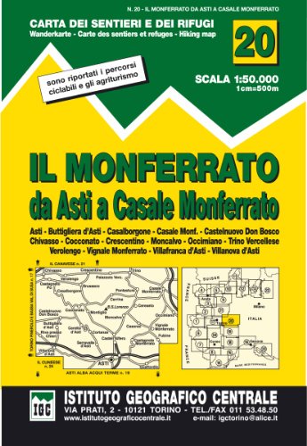 Stock image for IGC Italien 1 : 50 000 Wanderkarte 20 Il Monferrato for sale by Revaluation Books