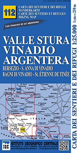 Stock image for IGC Italien 1 : 25 000 Wanderkarte 112 Valle Stura, Vinadio for sale by Blackwell's