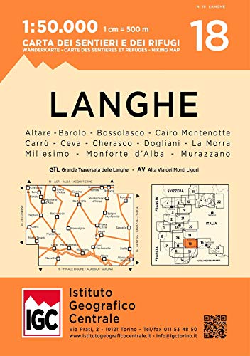 Stock image for Wanderkarte 18 Langhe 1:50000 for sale by Blackwell's