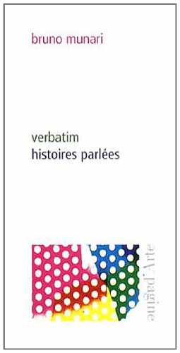 Beispielbild fr Verbatim, Histoires Parlees zum Verkauf von Gallix