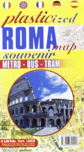 Stock image for Laminated Map of Rome (Roma Plasticized Map) (English, Spanish, French, Italian, German and Russian Edition) for sale by Basement Seller 101