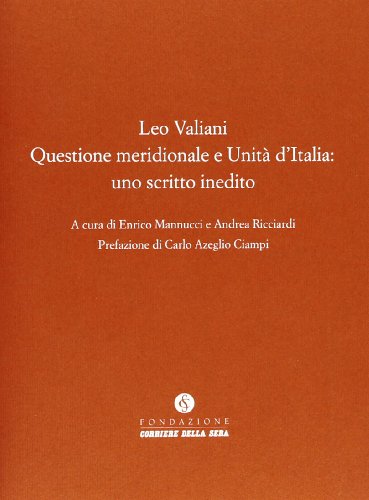 Beispielbild fr Questione meridionale e unit zum Verkauf von libreriauniversitaria.it