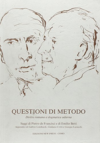 Imagen de archivo de Questioni di metodo. Diritto romano e dogmatica odierna a la venta por libreriauniversitaria.it