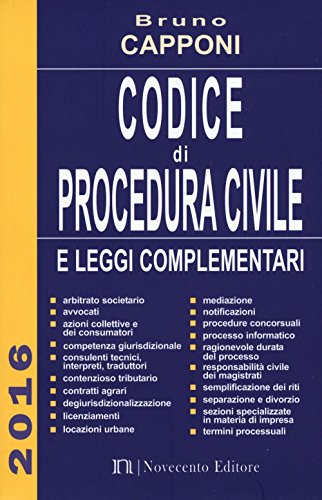 9788899316372: Codice di procedura civile e leggi complementari