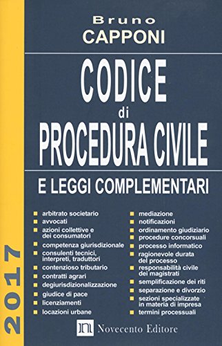 Beispielbild fr Codice di procedura civile e leggi complementari zum Verkauf von Buchpark