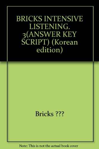 9788964350898: BRICKS INTENSIVE LISTENING. 3(ANSWER KEY SCRIPT) (Korean edition)