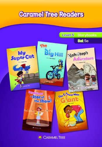 9788966298099: Caramel Tree Readers Level 5 Storybooks Set 5a: My Super Cat / the Big Hill / Kahotep's Adventure / Sarah Snow - Star of the Show! / the Cheesy Man Giant
