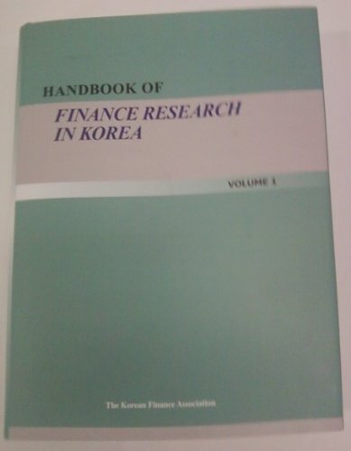 9788996833901: Handbook of Finance Research in Korea