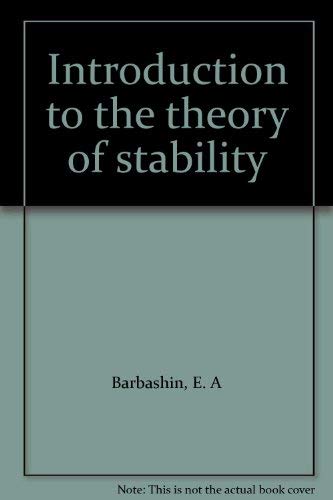 Beispielbild fr Introduction to the theory of stability zum Verkauf von Better World Books