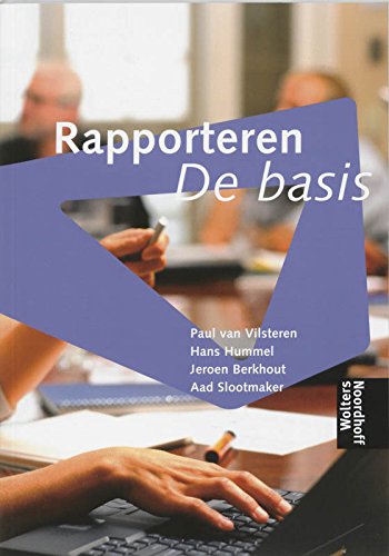 Beispielbild fr Rapporteren De basis zum Verkauf von medimops