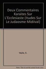 9789004026582: Deux Commentaires Karaites Sur L'Ecclesiaste