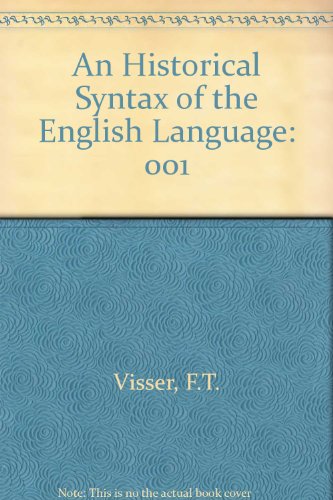 An Historical Syntax of the English Language (3 Volume Set