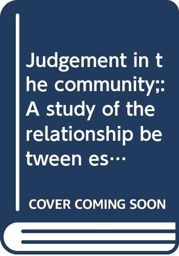 Beispielbild fr Judgement in the Community: A Study of the Relationship Between Eschatology and Ecclesiology in Paul zum Verkauf von Windows Booksellers