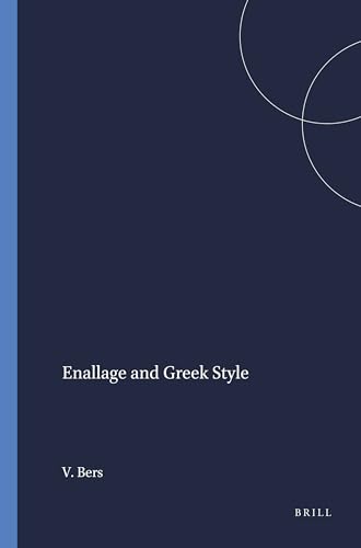 9789004037861: Enallage and Greek Style: 29 (Mnemosyne, Supplements)
