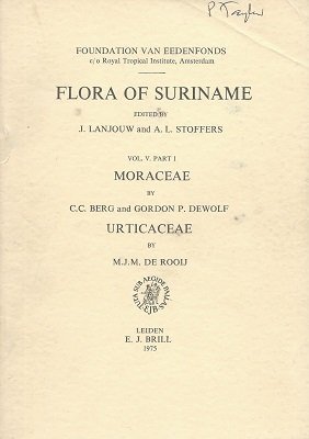 Beispielbild fr Flora of Suriname Volume 5 part 1 - Moraceae. Urticaceae zum Verkauf von Mike Park Ltd