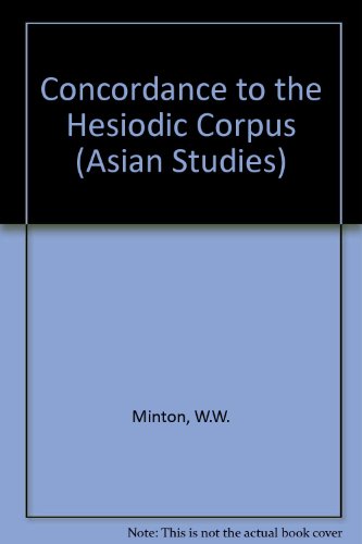 9789004043817: Concordance to the Hesiodic Corpus (Asian Studies)