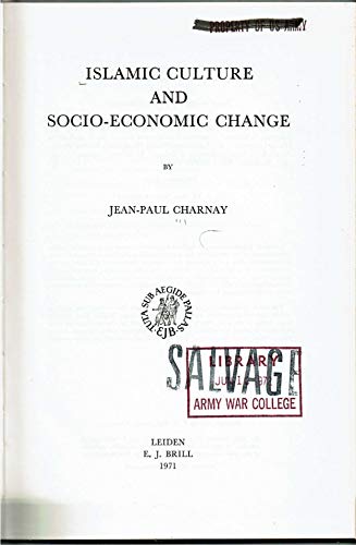 Beispielbild fr Islamic Culture and Socio-Economic Change zum Verkauf von Ammareal