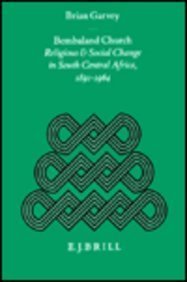 Imagen de archivo de Bembaland Church: Religious and Social Change in South Central Africa, 1891-1964 (Studies of Religion in Africa, VIII) a la venta por Henry Stachyra, Bookseller