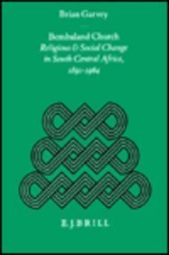 Stock image for Bembaland Church: Religious and Social Change in South Central Africa, 1891-1964 (Studies of Religion in Africa, VIII) for sale by Henry Stachyra, Bookseller