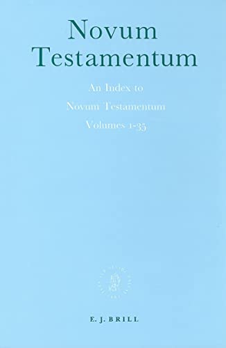 Imagen de archivo de An Index to Novum Testamentum Volumes 1-35 a la venta por Better World Books