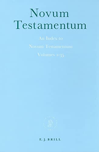 Stock image for An Index to Novum Testamentum Volumes 1-35 for sale by Better World Books