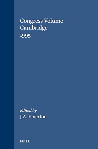 Stock image for Congress Volume: Cambridge, 1995 for sale by Revaluation Books