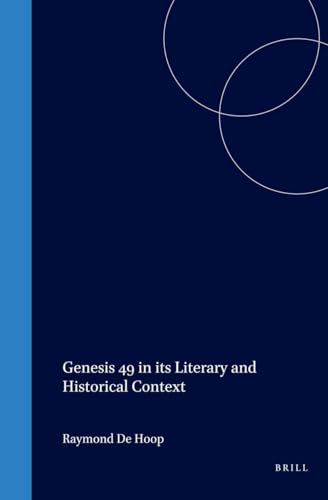 9789004109131: Genesis 49 in Its Literary and Historical Context (Oudtestamentische Studin, Old Testament Studies)