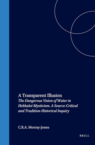 9789004113374: A Transparent Illusion: The Dangerous Vision of Water in Hekhalot Mysticism : A Source-Critical and Tradition-Historical Inquiry