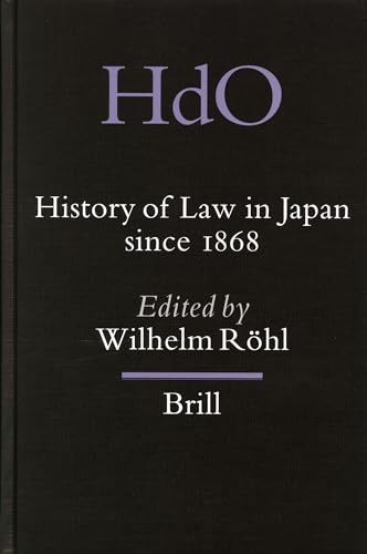 Beispielbild fr History Of Law In Japan Since 1868 (Handbook of Oriental Studies Section Five (Japan)) zum Verkauf von Revaluation Books