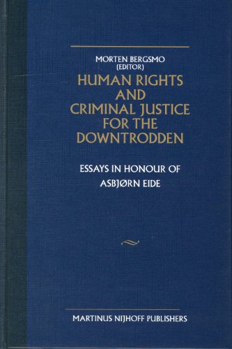 Beispielbild fr Human Rights And Criminal Justice For The Downtrodden zum Verkauf von Basi6 International