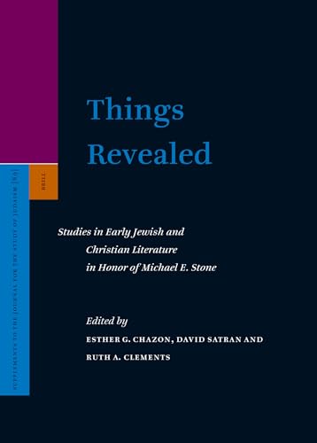 Beispielbild fr Things Revealed: Studies in Early Jewish and Christian Literature in Honor of Michael E. Stone [Supplements to the Journal for the Study of Judaism, Vol. 89] zum Verkauf von Windows Booksellers