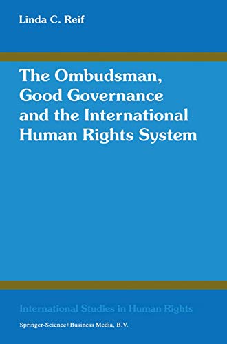 Beispielbild fr The Ombudsman, Good Governance and the International Human Rights System (Progress in Automation and Information Systems) zum Verkauf von Phatpocket Limited