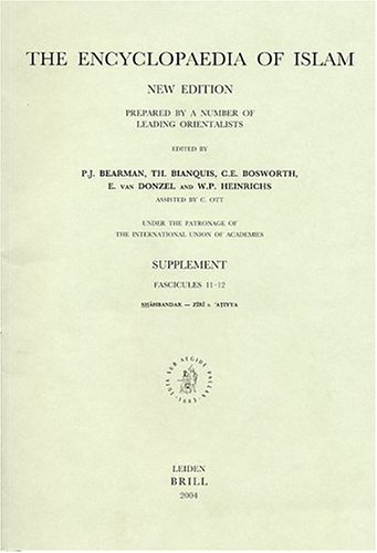 Imagen de archivo de Encyclopaedia Of Islam: Supplement Fasc. 11-12 Shahbandar-ziri a la venta por D2D Books