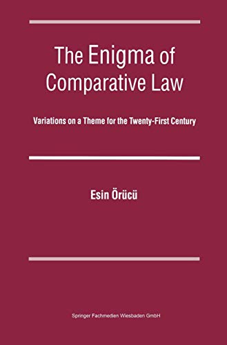 The Enigma of Comparative Law - Esin Ã–rÃ¼cÃ¼